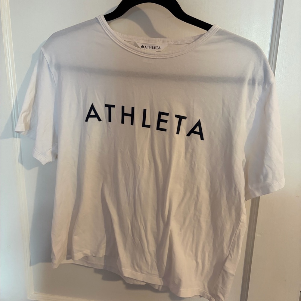 Athleta White Logo T-Shirt